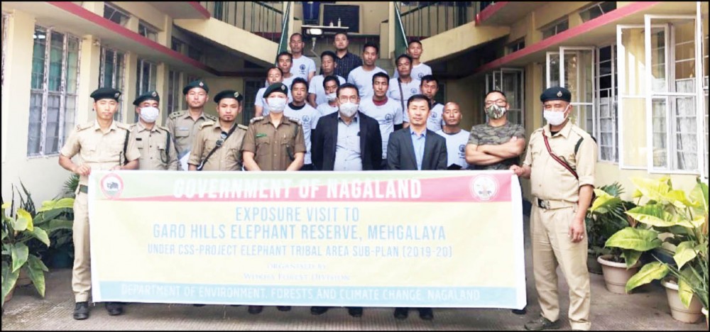 Nagaland exposure team along with S N Sangma, IFS, CF Wildlife and Arpiyush Sangma, DFO Wildlife, Meghalaya Forest Department.